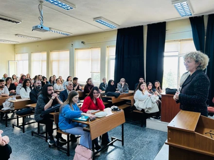 Fransa Eğitim Ataşesi Odile COBACHO ve Yardımcısı Hülya ÖZ Bölümümüzü ziyaret ettiler.